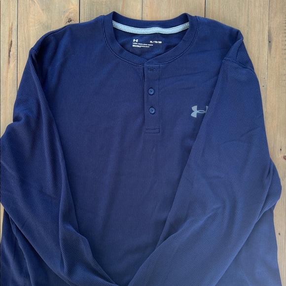 Under Armour Men's Dark Blue Henley Long Sleeve, Size XL - Picture 1 of 6